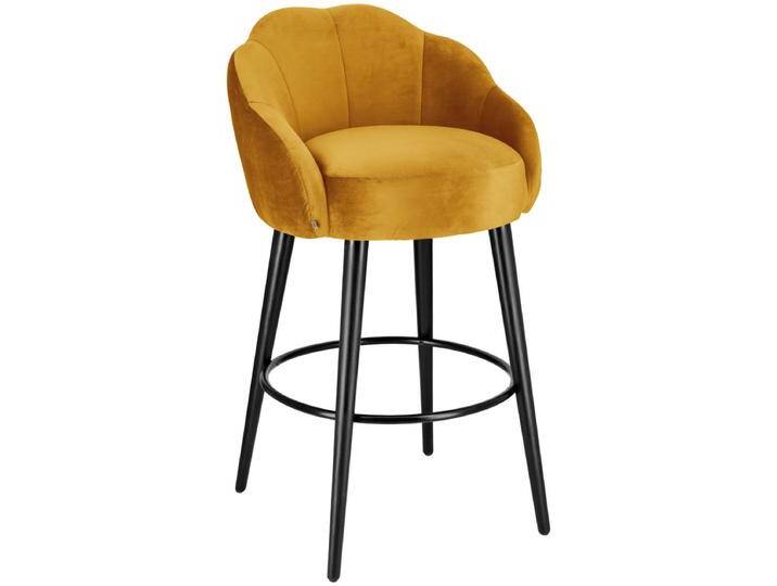 Barstuhl Malea Samt 57x53x99 cm (BxTxH); gold Barstuhl Malea Samt, schwer entflammbar von Lusini