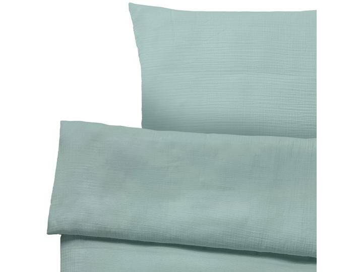 Bettgarnitur Libra Musselin 135x200 cm (BxL), 80x80 cm (LxB); rauchblau Bettgarnitur Libra Musselin von Lusini