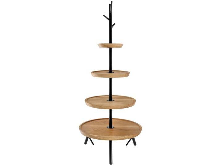 Etagere Cornu 4-stöckig 34.8x81.1 cm (ØxH); eiche/schwarz; rund Etagere Cornu 4-stöckig von Lusini