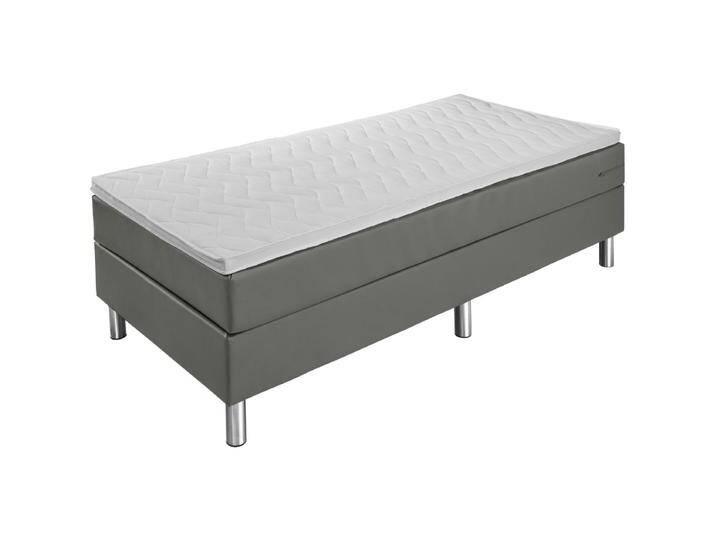 Hotelbett Standard Kunstleder, ohne Rückenteil 90x200x58 cm (BxLxH); dunkelgrau; H2-medium Hotelbett Standard Kunstleder, ohne Rückenteil von Lusini