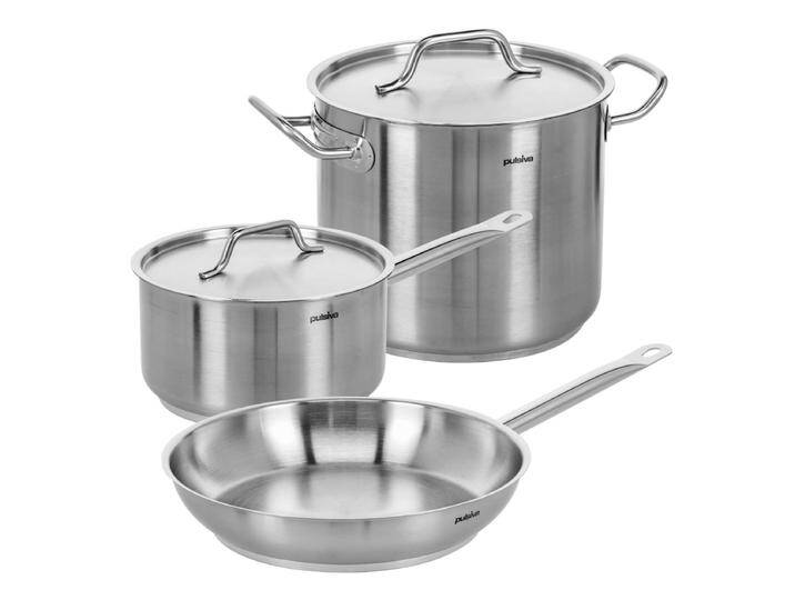 Kochtopf-/Pfannenset Chef 5-teilig silber Kochtopf-/Pfannenset Chef 5-teilig von Lusini