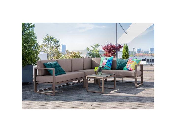 Lounge-Set Sereno 255x195x64 cm (BxTxH); Sitz taupe, Gestell taupe Lounge-Set Sereno von Lusini