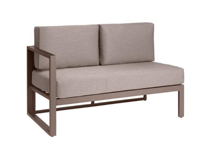 Outdoor Sofa Seitenelement Sereno links 127x69.5x64 cm (BxTxH); taupe Outdoor Sofa Seitenelement Sereno links, wetterfest von Lusini