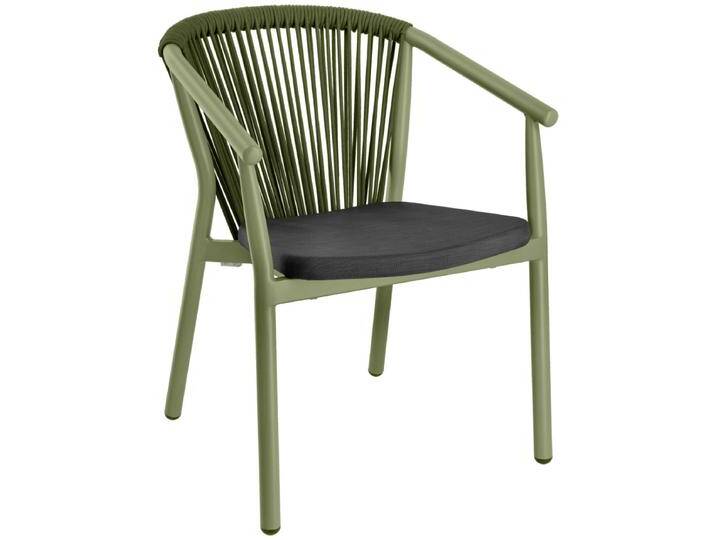 Outdoor Stapelstuhl Calvo II 58x60x79 cm (BxTxH); Sitz anthrazit, Gestell salbei; 2 Stück / Pack Outdoor Stapelstuhl Calvo II, stapelbar von Lusini