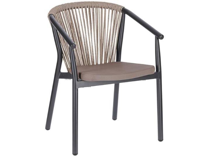 Outdoor Stapelstuhl Calvo II 58x60x79 cm (BxTxH); Sitz taupe, Gestell anthrazit; 2 Stück / Pack Outdoor Stapelstuhl Calvo II, stapelbar von Lusini