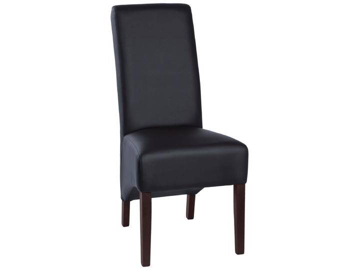 Polsterstuhl Home Kunstleder 48x64x103 cm (BxTxH); Sitz schwarz, Gestell braun; 2 Stück / Packung Polsterstuhl Home Kunstleder von Lusini
