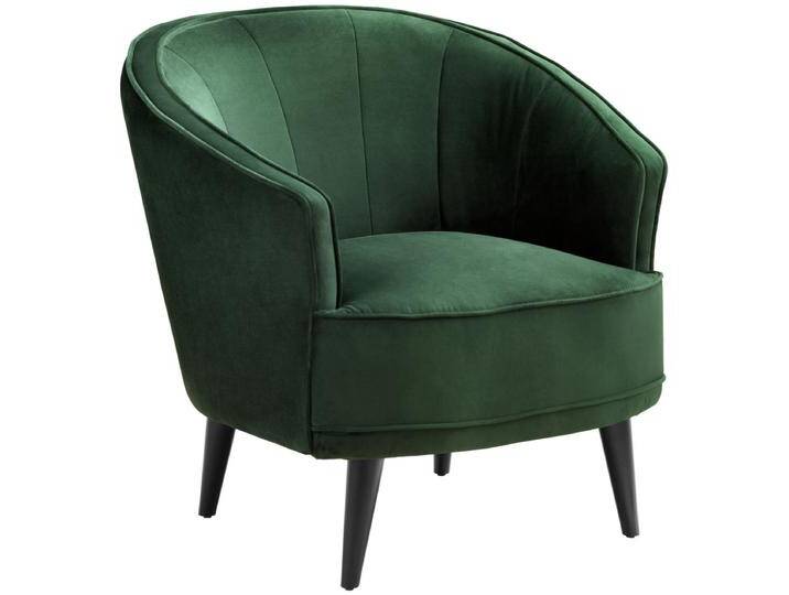 Sessel Garbo 86x75x84 cm (BxTxH); Sitz tannengrün, Gestell schwarz Sessel Garbo von Lusini