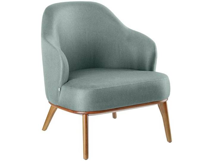 Sessel Gustav 70x78x79 cm (BxTxH); Sitz hellblau, Gestell hellbraun Sessel Gustav von Lusini