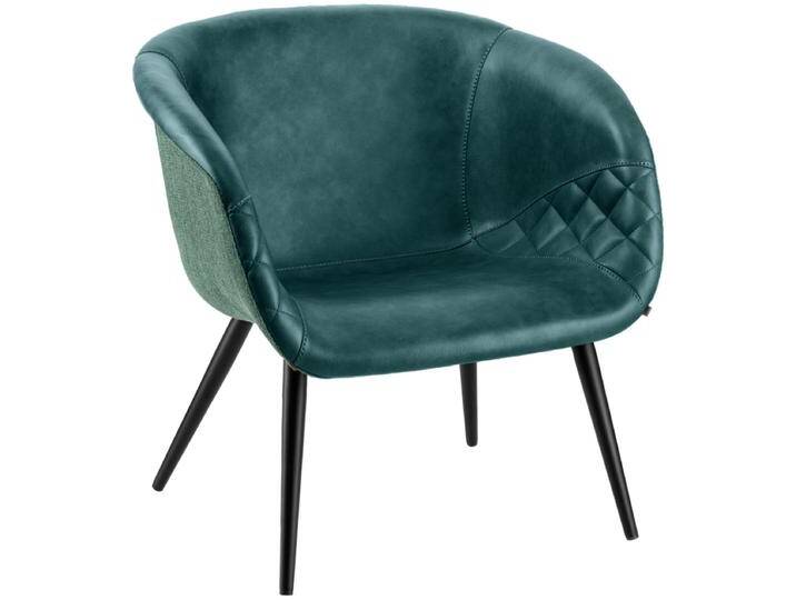 Sessel Yankee 75x68x75.5 cm (BxTxH); Sitz petrol, Gestell schwarz Sessel Yankee von Lusini