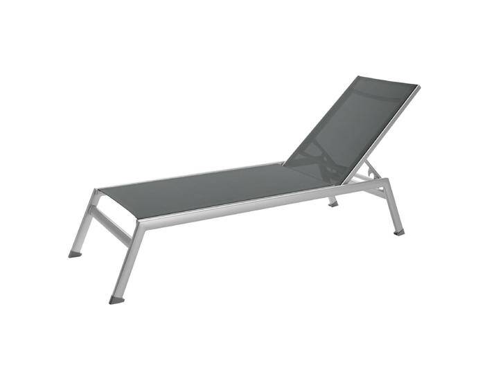 Sonnenliege Tailor 208x59x34 cm (LxBxH); Sitz anthrazit, Gestell silber Sonnenliege Tailor von Lusini