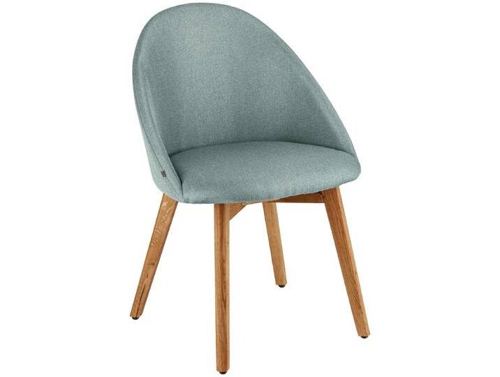 Stuhl Alwin 56x50x83 cm (BxTxH); Sitz hellblau, Gestell eiche/natur; 2 Stück / Packung Stuhl Alwin von Lusini