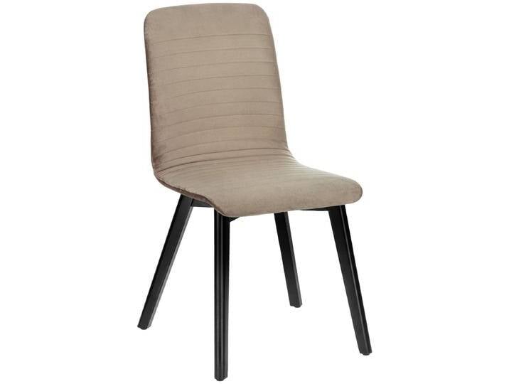 Polsterstuhl Charlie 43x57x89 cm (BxTxH); Sitz taupe, Gestell schwarz; 2 Stück / Pack Polsterstuhl Charlie, Sitz und Rückenlehne gepolstert von Lusini