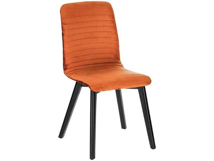 Polsterstuhl Charlie 43x57x89 cm (BxTxH); Sitz terrakotta, Gestell schwarz; 2 Stück / Pack Polsterstuhl Charlie, Sitz und Rückenlehne gepolstert von Lusini