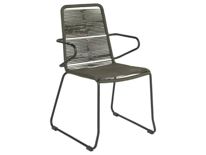 Stuhl Filea mit Armlehne 58x56x87 cm (BxTxH); Sitz anthrazit, Gestell schwarz; 4 Stück / Packung Stuhl Filea mit Armlehne von Lusini