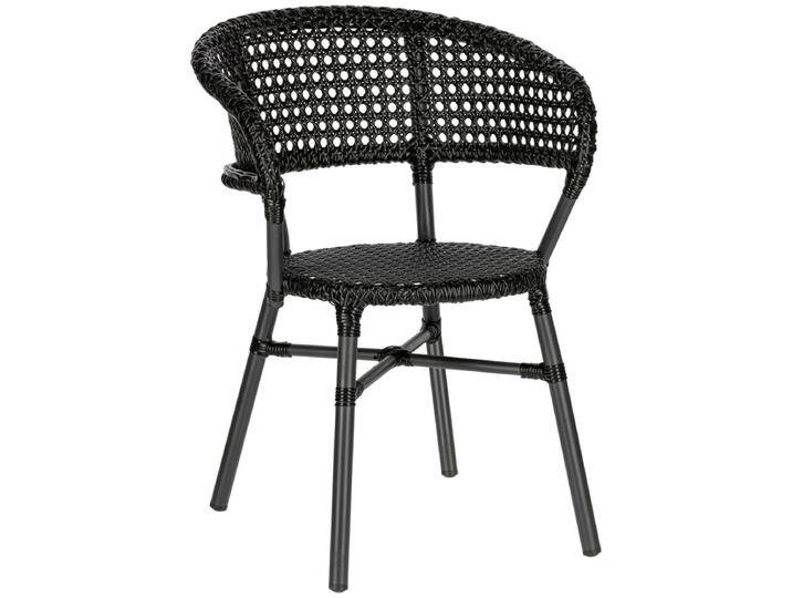 Outdoor Stapelstuhl Gussago mit Armlehne 57x60x78 cm (BxTxH); schwarz; 2 Stück / Pack Outdoor Stapelstuhl Gussago mit Armlehne, wetterfest von Lusini