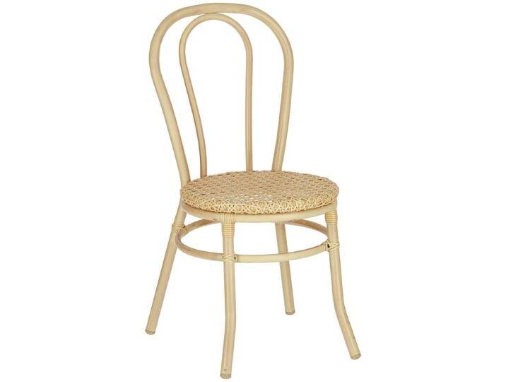 Outdoor Stapelstuhl Gussago ohne Armlehne 44x54x91 cm (BxTxH); natur; 2 Stück / Pack Outdoor Stapelstuhl Gussago ohne Armlehne, wetterfest von Lusini