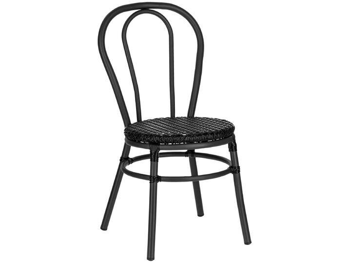 Outdoor Stapelstuhl Gussago ohne Armlehne 44x54x91 cm (BxTxH); schwarz; 2 Stück / Pack Outdoor Stapelstuhl Gussago ohne Armlehne, wetterfest von Lusini