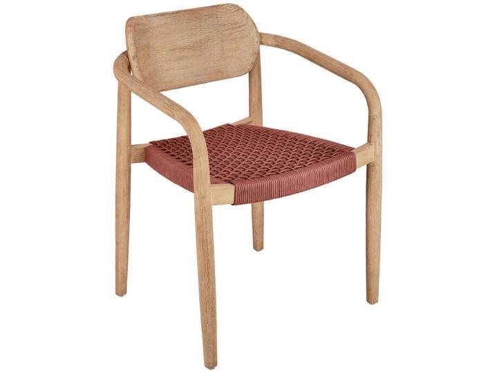 Outdoor Stuhl Mando 56.5x50x76 cm (BxTxH); Sitz terrakotta, Gestell natur; 2 Stück / Pack Outdoor Stuhl Mando, wetterfest von Lusini