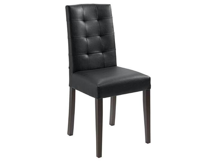 Stuhl Newham Kunstleder 45x56x96 cm (BxTxH); Sitz schwarz, Gestell wenge; 2 Stück / Packung Stuhl Newham Kunstleder von Lusini