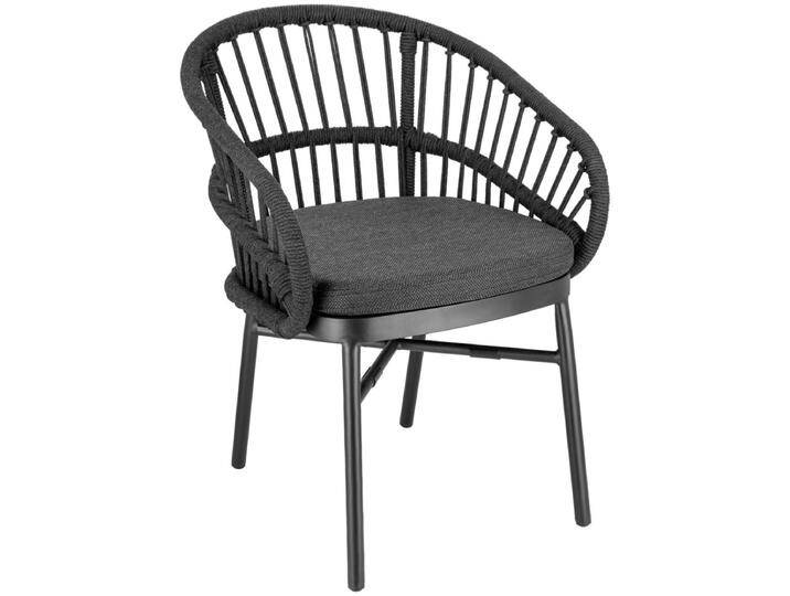 Outdoor Stuhl Pina 56x61x77 cm (BxTxH); schwarz; 2 Stück / Pack Outdoor Stuhl Pina, wetterfest von Lusini