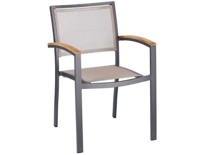 Outdoor Stapelstuhl Tailor mit Armlehne 56x58x84 cm (BxTxH); Sitz taupe, Gestell anthrazit; 2 Stück / Pack Outdoor Stapelstuhl Tailor mit Armlehne, wetterfest von Lusini
