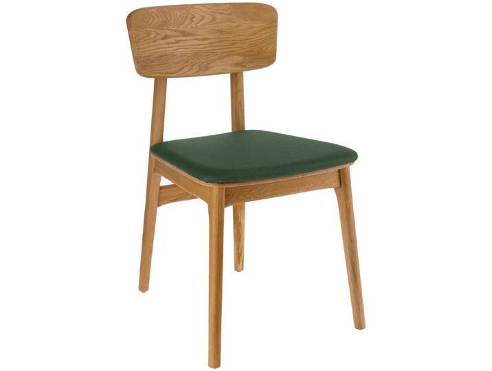 Stuhl Yorin Stoff 47x55x82 cm (BxTxH); Sitz grün, Gestell braun; 2 Stück / Pack Stuhl Yorin Stoff, Massivholz von Lusini