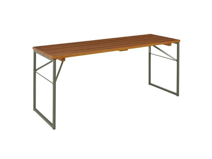 Outdoor Tisch Expose 180x60x76.5 cm (LxBxH); Platte nussbaum, Gestell grau; rechteckig Outdoor Tisch Expose, wetterfest von Lusini