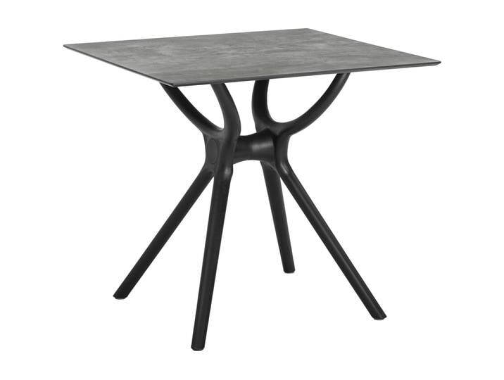 Outdoor Tisch Faro 80x80x74 cm (LxBxH); Platte beton, Gestell schwarz; quadratisch Outdoor Tisch Faro, wetterfest von Lusini