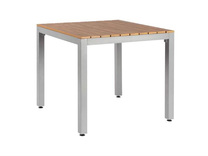 Outdoor Tisch Resistance 80x80x73 cm (LxBxH); Platte braun, Gestell grau; rechteckig Outdoor Tisch Resistance, stabiles, leichtes Aluminium von Lusini