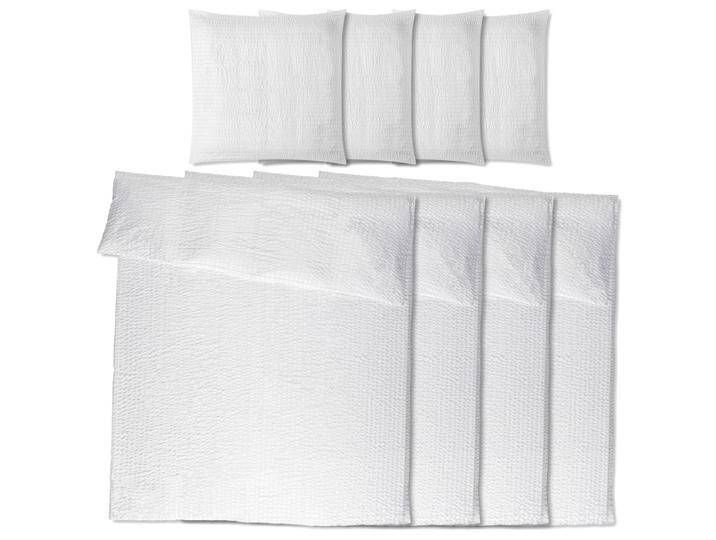 Vorteilspack Bettwäsche-Set Madisson Seersucker 135x200 cm (BxL), 80x80 cm (LxB); weiß; 4 Set(s) / Packung Vorteilspack Bettwäsche-Set Madisson Seersucker von Lusini