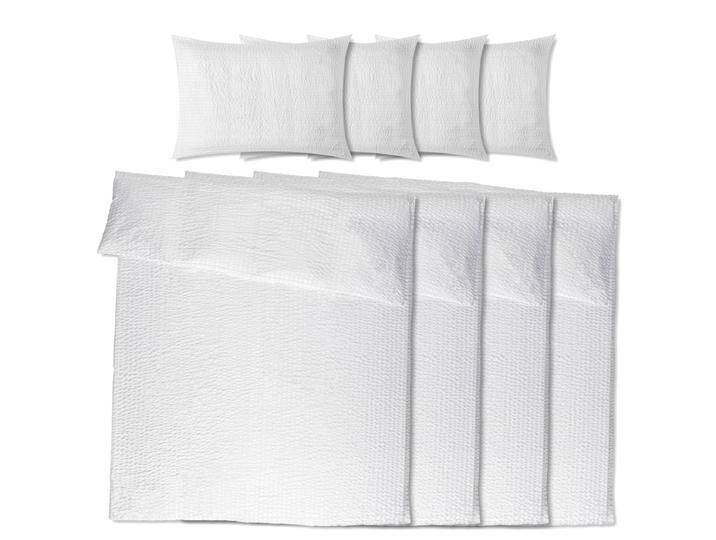 Vorteilspack Bettwäsche-Set Madisson Seersucker 160x210 cm (BxL), 65x100 cm (LxB); weiß; 4 Set(s) / Packung Vorteilspack Bettwäsche-Set Madisson Seersucker von Lusini