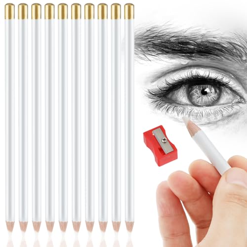 10 Stück Radierstift Set Weißer Gelstift Stiftform Radiergummi Stift Radierstifte Mit Bleistiftspitzer Zum Zeichnen Schattieren Knetradierer Für Zeichenanfänger Und Künstler Skizzenstif 10 Stück Radierstift Set Weißer Gelstift Stiftform Radiergummi Stift Radierstifte Mit Bleistiftspitzer Zum Zeichnen Schattieren Knetradierer Für Zeichenanfänger Und Künstler Skizzenstif von Lusofie