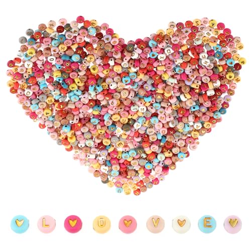 1000 Stück Buchstabenperlen Bunte A-Z Buchstabenperlen 7 mm Liebe Acrylperlen Perlen zum Auffädeln für Armbänder Halsketten Schmuck DIY Herstellung Style11 1000 Stück Buchstabenperlen Bunte A-Z Buchstabenperlen 7 mm Liebe Acrylperlen Perlen zum Auffädeln für Armbänder Halsketten Schmuck DIY Herstellung Style11 von Lusofie