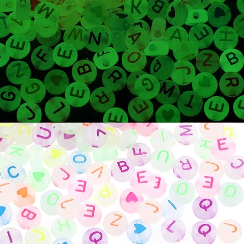 1000 Stück Nachtleuchtende Buchstabenperlen Transparente Bunte A-Z Buchstabenperlen 7 mm Liebe Acrylperlen Perlen zum Auffädeln für Armbänder Halsketten Schmuck DIY Herstellung Style13 1000 Stück Nachtleuchtende Buchstabenperlen Transparente Bunte A-Z Buchstabenperlen 7 mm Liebe Acrylperlen Perlen zum Auffädeln für Armbänder Halsketten Schmuck DIY Herstellung Style13 von Lusofie