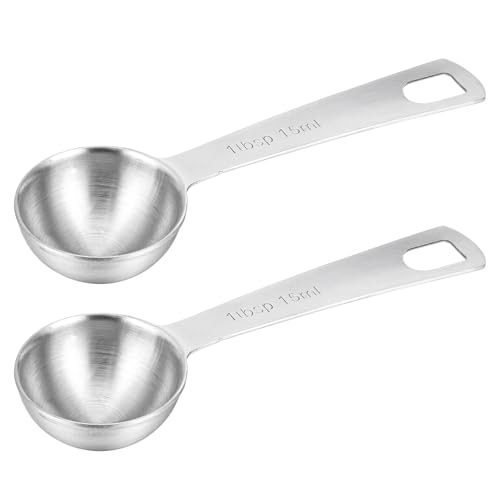 2 Stück Edelstahl Messlöffel 15ml Silber Kaffeelöffel Dosierlöffel Geeignet zum Backen und Kochen in der Küche zu Hause 2 Stück Edelstahl Messlöffel 15ml Silber Kaffeelöffel Dosierlöffel Geeignet zum Backen und Kochen in der Küche zu Hause von Lusofie
