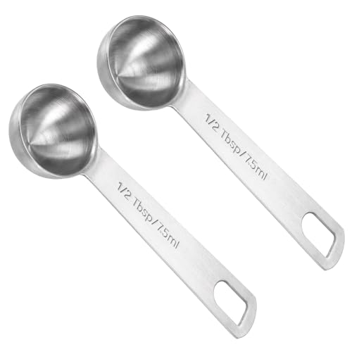 2 Stück Messlöffel Set 7,5 ml Metall Dosierlöffel Hängeaufbewahrung Edelstahl Measuring Spoons Geeignet zum Backen und Kochen in der Küche zu Hause 2 Stück Messlöffel Set 7,5 ml Metall Dosierlöffel Hängeaufbewahrung Edelstahl Measuring Spoons Geeignet zum Backen und Kochen in der Küche zu Hause von Lusofie
