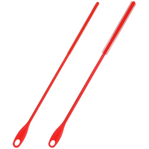 2 Stück Silikon Strohhalm Bürste Wiederverwendbare Strohhalm Reinigungsbürste Lang Hängende Silikon Strohhalmbürste Biegbare Fugenbürste Flaschen Bürsten Für Glas Metall Stroh (6 Mm + 8 Mm)(Rot) 2 Stück Silikon Strohhalm Bürste Wiederverwendbare Strohhalm Reinigungsbürste Lang Hängende Silikon Strohhalmbürste Biegbare Fugenbürste Flaschen Bürsten Für Glas Metall Stroh (6 Mm + 8 Mm)(Rot) von Lusofie