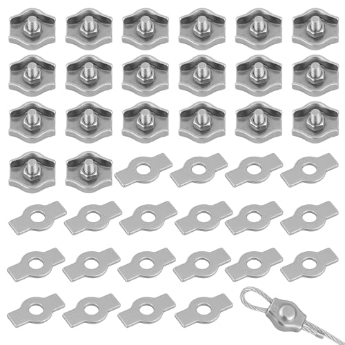 20 Stück Drahtseilklemme M3 Seilklemme Edelstahl 304 Drahtseilklemmen Kabelklemmen Stahlseil Klemme Für Drahtseil Stahlseil Wäscheleinenspanner Markise Fixiert Wire Seilspanngarnitur von Lusofie
