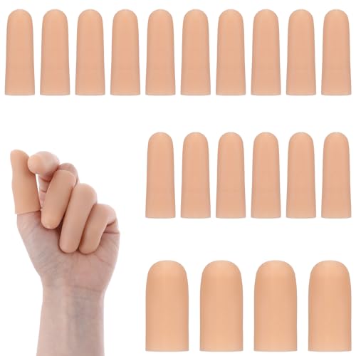 20 Stück Fingerlinge Silikon Gel Fingerlinge Daumenschutz 2 Größen Fingerhüllen Fingerschutz Nail Protector Gummi Fingerverbände Für Fingerspitzen Für Fingerrissetrigger Finger Arthritis((Farbe) 20 Stück Fingerlinge Silikon Gel Fingerlinge Daumenschutz 2 Größen Fingerhüllen Fingerschutz Nail Protector Gummi Fingerverbände Für Fingerspitzen Für Fingerrissetrigger Finger Arthritis((Farbe) von Lusofie