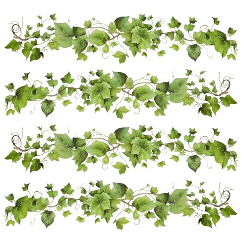 4 Stück Wandsticker Grüne Ranken Wandtattoo Pflanzen Efeu Modern Wand Sticker Wohnzimmer Selbstklebend Wandaufkleber Gräser Blätter Rebe Grün Dekoration Für Schlafzimmer Klassenzimmer Küche Wanddeko 4 Stück Wandsticker Grüne Ranken Wandtattoo Pflanzen Efeu Modern Wand Sticker Wohnzimmer Selbstklebend Wandaufkleber Gräser Blätter Rebe Grün Dekoration Für Schlafzimmer Klassenzimmer Küche Wanddeko von Lusofie