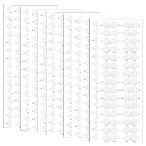 720 Stück 8 Mm Doppelseitige Klebepads Entfernbar Rund Doppelseitige Klebepunkte Transparente Fotokleber Doppelseitig Selbstklebend Foto Punkt Aufkleber Für Poster Ballon Diy Basteln(12 Blatt) von Lusofie