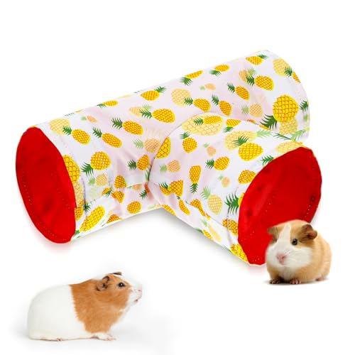Faltbarer 3 Wege Kuschelhöhle meerschweinchen Losfahren Meerschweinchen Tunnel Hamsterspielzeug Thamster Tunnel Versteck Aktivität für Meerschweinchen Ratte Chinchilla Frettchen Hamster von Lusofie