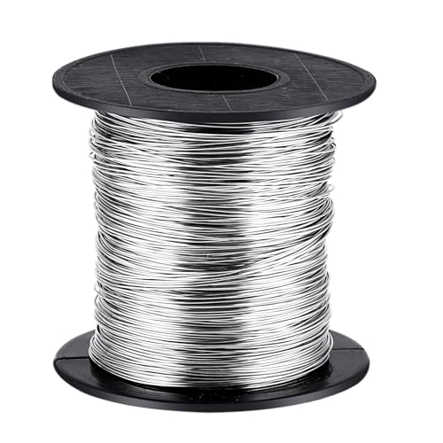 Lusofie 1 Rollen 304 Edelstahldraht 0,4 mm × 137 m Federstahldraht Draht zum Basteln Edelstahl Draht Silber Schmuck Perlendraht Reifendraht Fallendraht für Schmuckherstellung Lusofie 1 Rollen 304 Edelstahldraht 0,4 mm × 137 m Federstahldraht Draht zum Basteln Edelstahl Draht Silber Schmuck Perlendraht Reifendraht Fallendraht für Schmuckherstellung von Lusofie