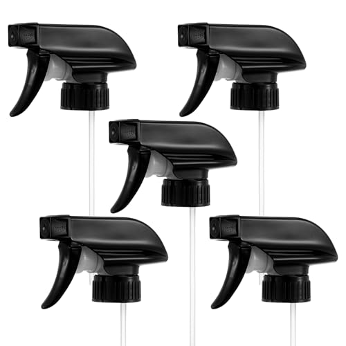 Lusofie 5 Stück Sprühkopf Für Flaschen Schwarz Sprühdüsen Universal Sprühkopf Für Flaschen Sprühaufsatz Ersatzschlauchdüsen For Bottle Für Sprühflaschen Glassprühflaschen von Lusofie