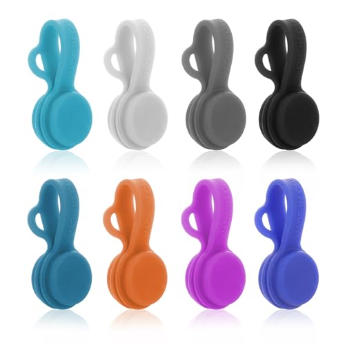 Lusofie 8 Stück Magnetische Kabelbinder aus Silikon Kabelclip Organizer Wiederverwendbare Magnetische Kabelbinder USB Kabelmanager für Büro Schule Zuhause Cable Organizer von Lusofie
