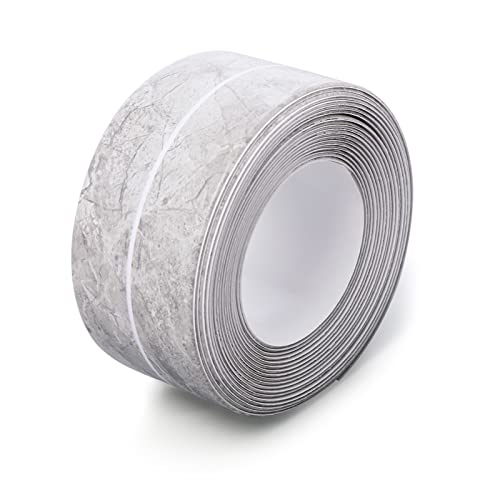 Lusofie Wasserdichtes Dichtungsband Selbstklebend 3.2m Dichtungsstreifen Küche Badezimmer Wannendichtband PVC Selbstklebendes Dichtungsband für Küchenspüle Toilette Dusche Wanne (Grauer Marmor) von Lusofie
