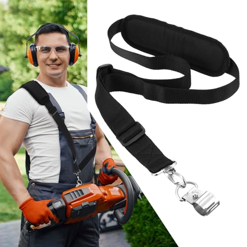 Lusofie Weedeater Gurt Universal Laubbläser Trimmer Schultergurt Praktische Schultergurte Weedeater Geschirr für Rasentrimmer, Laubbläser, Multi-Kopf-System (Schwarz) von Lusofie