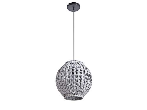 Lussiol Hängeleuchte Tahia, Rattan, 60 W, grau, ø 31 x H 31 cm von Lussiol