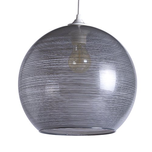 Pendelleuchte Shadow Wave grau, Glaspendelleuchte, 75 W, grau, ø 30 x H 30 cm Pendelleuchte Shadow Wave grau, Glaspendelleuchte, 75 W, grau, ø 30 x H 30 cm von LUSSIOL