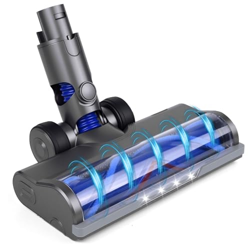 Elektrische Bürste kompatibel für Dyson V6 DC59 DC61 DC62 DC74 Staubsauger-Ersatzteile, Hartboden-Aufsätze für Dyson V6 Staubsauger mit LED-Licht Turbobürsten-Reinigungskopf für Böden und Teppiche von LustLocke